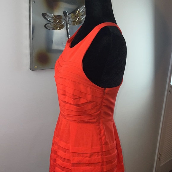 Eva Franco Anthropologie Spicy Orange Sleevesless Dress - Picture 8 of 11